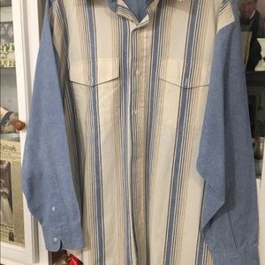 Light Blue Denim PoloShirts Long Sleeves NWOT